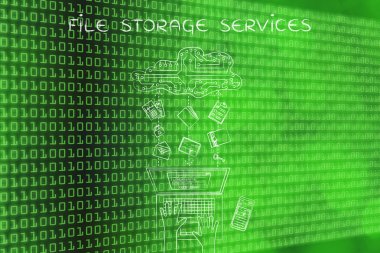 dosya depolama hizmetleri kavramı