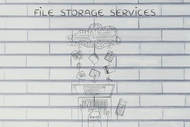 dosya depolama hizmetleri kavramı