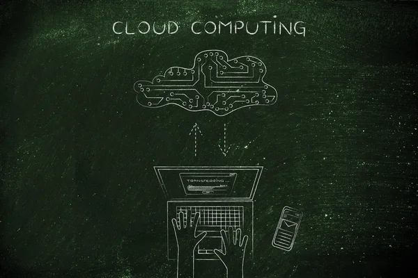 Concept van cloud computing — Stockfoto