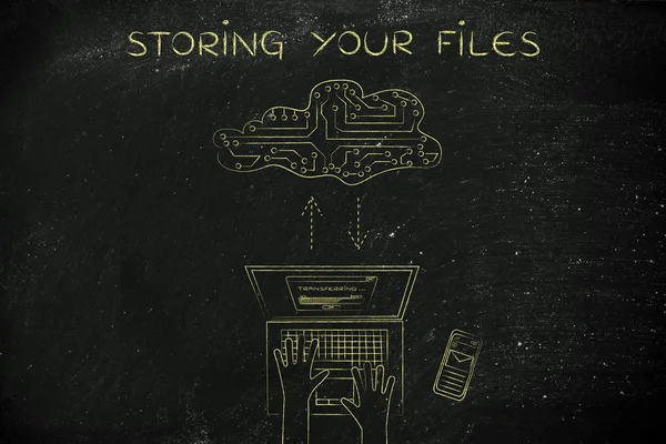 Konzept der Speicherung Ihrer Dateien — Stockfoto