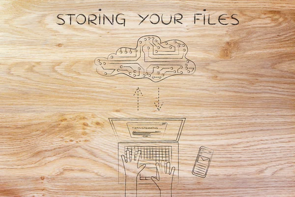Konzept der Speicherung Ihrer Dateien — Stockfoto