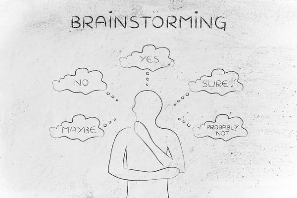 Konzept des Brainstormings — Stockfoto