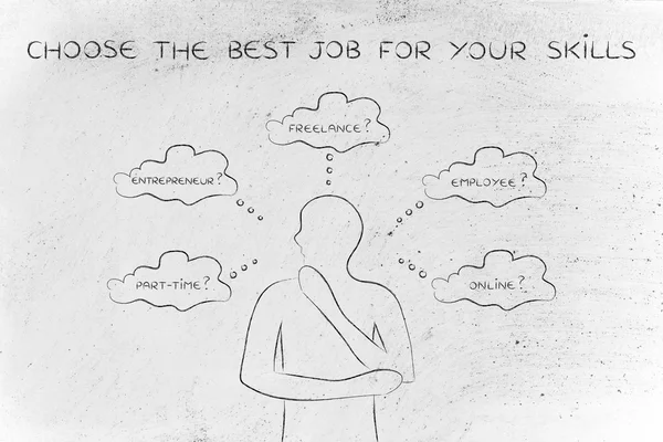 Concept van het vinden van de juiste baan voor uw vaardigheden — Stockfoto