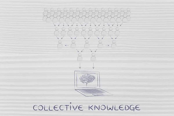 Concetto di conoscenza collettiva — Foto Stock