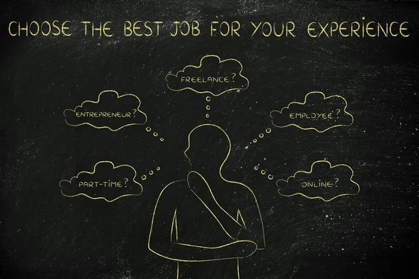 Pojęcie jak wybrać najlepszą pracę na Twoje doświadczenie — Zdjęcie stockowe