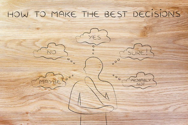 Concept of how to make the best decisions — Stock Photo, Image