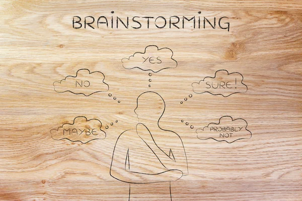 Konzept des Brainstormings — Stockfoto