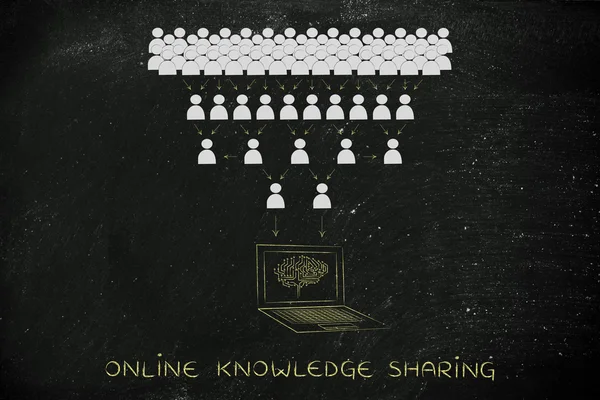 Begreppet online kunskapsutbyte — Stockfoto