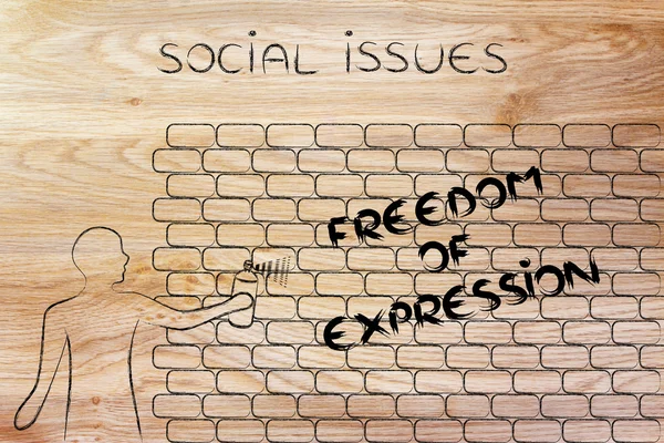 社会的な問題の概念 — ストック写真