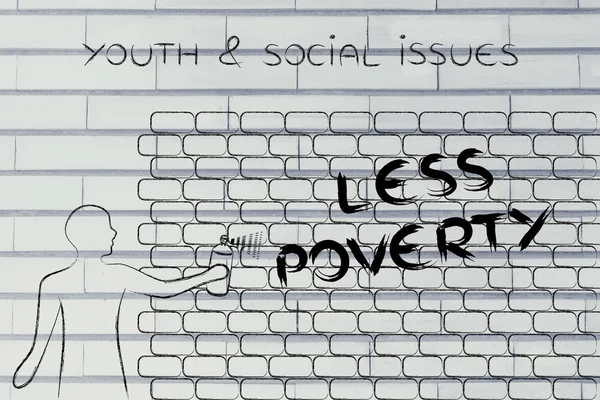Έννοια της νεολαίας & κοινωνικά θέματα — Φωτογραφία Αρχείου