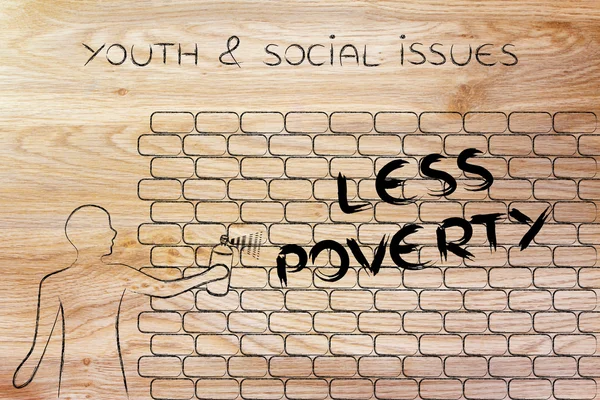 Fogalmának ifjúsági & társadalmi kérdések — Stock Fotó