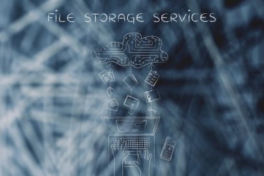 dosya depolama hizmetleri kavramı