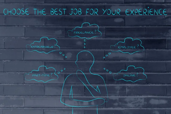 Concept van het kiezen van de beste baan voor uw ervaring — Stockfoto