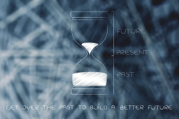Concepto de cómo superar el pasado para construir un futuro mejor —  Fotos de Stock