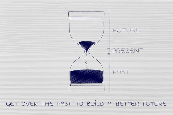 Conceito de como superar o passado para construir um futuro melhor — Fotografia de Stock