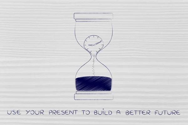 Concept d'utilisation de votre présent pour construire un avenir meilleur — Photo
