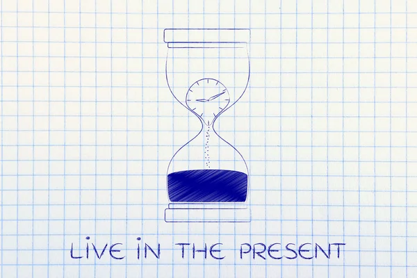 Concept of live in the present — Stock Photo, Image
