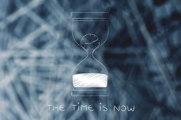 Concept of the time is now — Stock Photo, Image