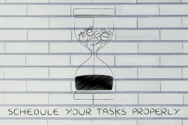 Concept of schedule your tasks properly — Stock Photo, Image