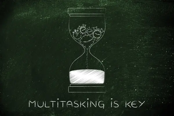 Έννοια της multitasking είναι το κλειδί — Φωτογραφία Αρχείου