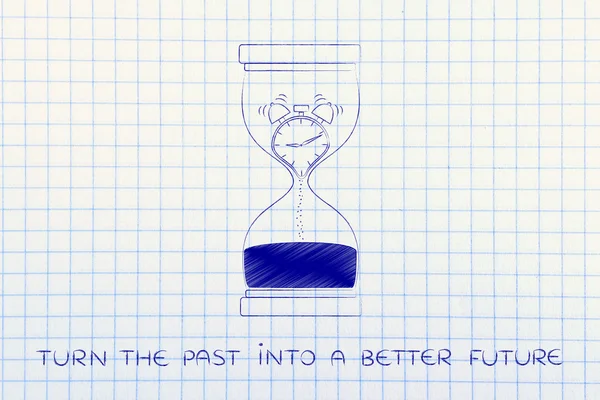 Concepto de cómo convertir el pasado en un futuro mejor — Foto de Stock