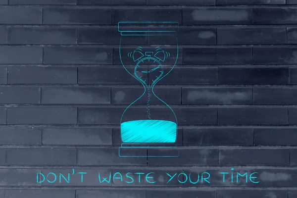 Concept of how don't waste your time — 图库照片