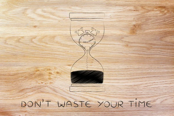 Concept of how don 't waste your time — стоковое фото