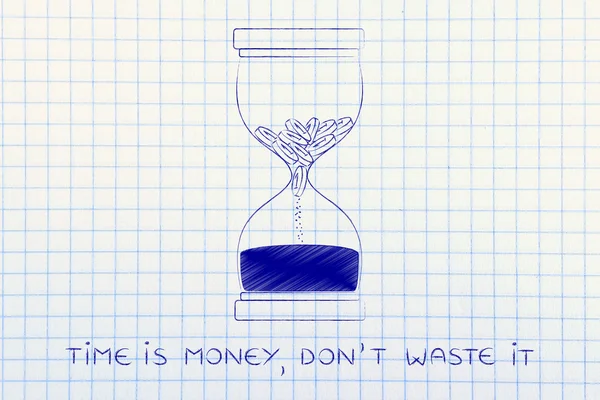 Il concetto di tempo è denaro, non sprecarlo — Foto Stock