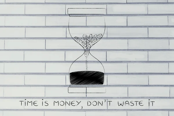 Concept de temps est de l'argent, ne le gaspillez pas — Photo