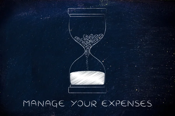 Concepto de cómo gestionar sus gastos — Foto de Stock