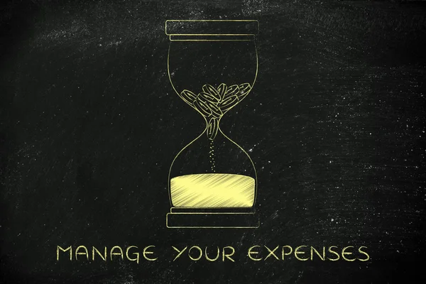 Concepto de cómo gestionar sus gastos — Foto de Stock