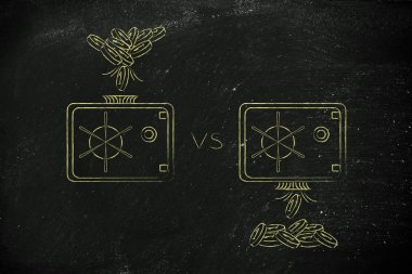 kaydetme ya da harcama girip güvenli, düştü jeton