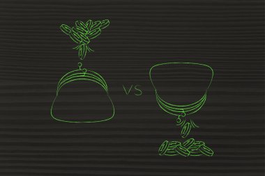 Paraları alıp Çantalar düştü