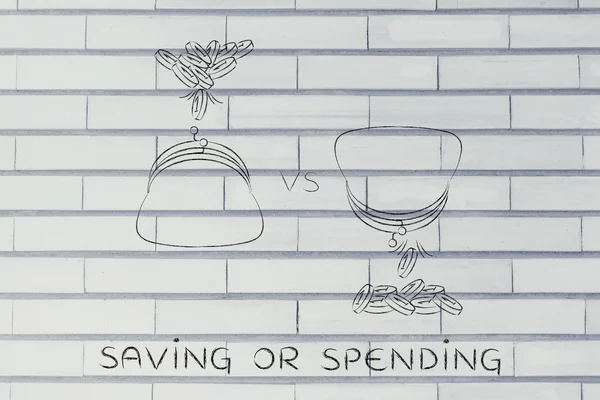 Concetto di risparmio o spesa — Foto Stock