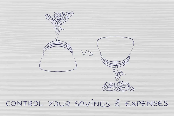 Concepto de control de sus ahorros y gastos — Foto de Stock