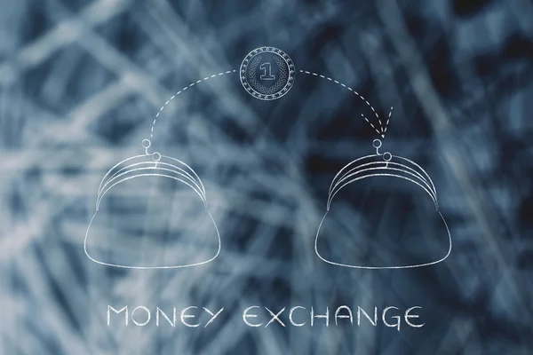 Concept of money exchange — Stock Photo, Image