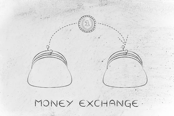 Concept of money exchange — Stock Photo, Image