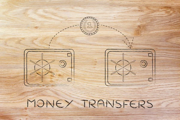 Concept of money transfer — Stock Photo, Image