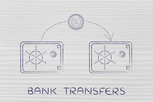 Концепция банковских переводов — стоковое фото