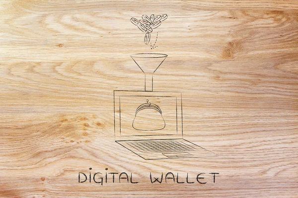 Concept of digital wallet — Stock Photo, Image