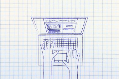 otomatik vezne makinesi dizüstü ekran içinde