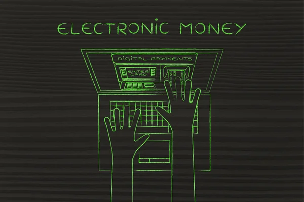 Concepto de dinero electrónico —  Fotos de Stock