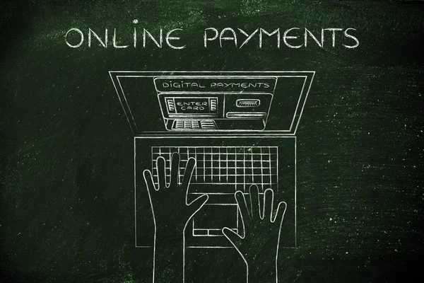Concepto de pagos en línea — Foto de Stock