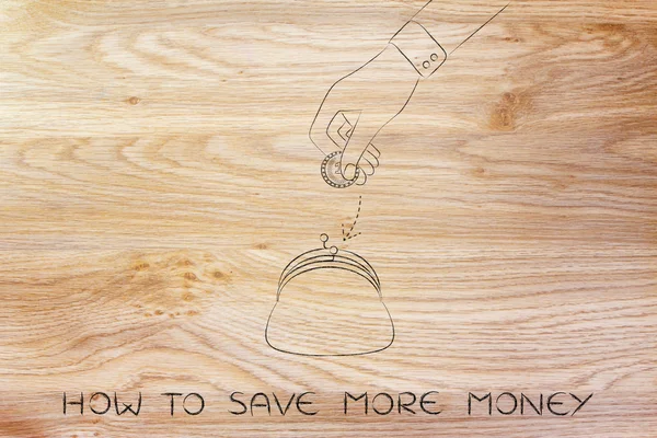 Concept of how to save more money — Stock Photo, Image