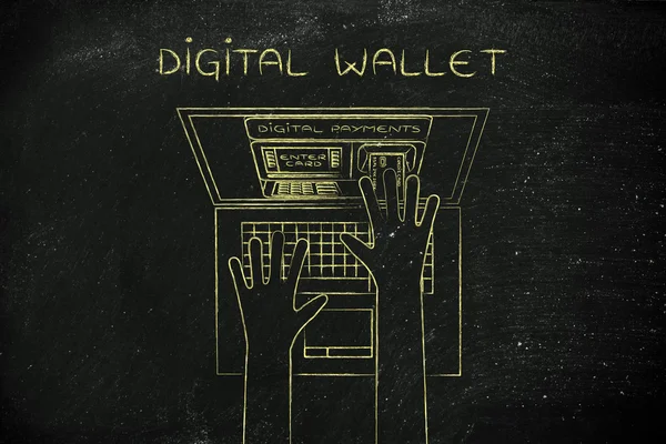 Concept van digitale geld — Stockfoto