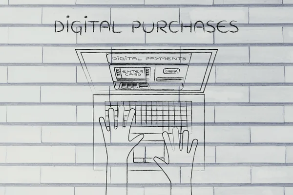 Conceito de compra digital — Fotografia de Stock