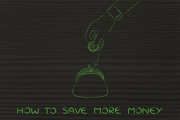 Concept van hoe om meer geld te besparen — Stockfoto
