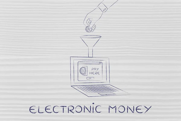 Concepto de dinero electrónico —  Fotos de Stock