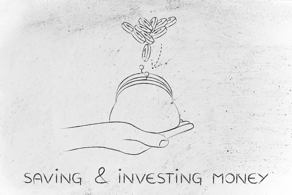 Concept of saving & investing money — Stock Photo, Image