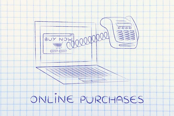 Concept of online purchases — 스톡 사진
